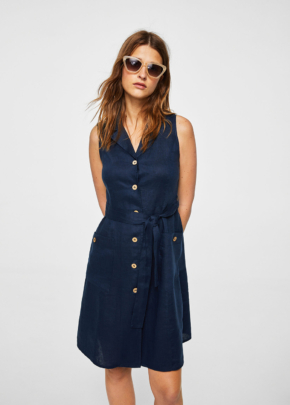 Detachable belt dress