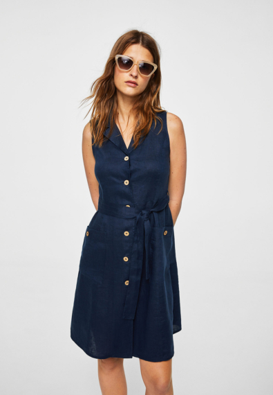 Detachable belt dress